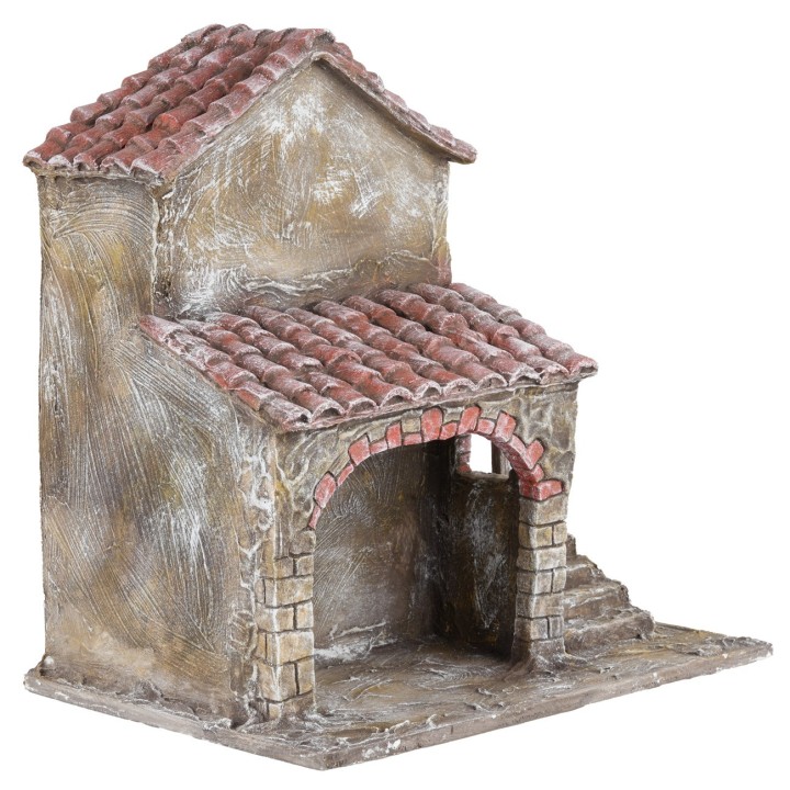 High-quality rural building for nativity scene cm 28x20x30h