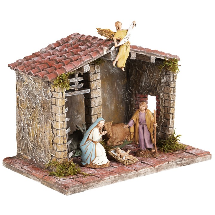 Capanna artigianale di pregio per presepe cm 30x18x21h