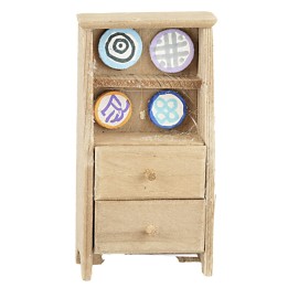 Wooden cabinet, dimensions 4.5x3x9.5 cm (h)