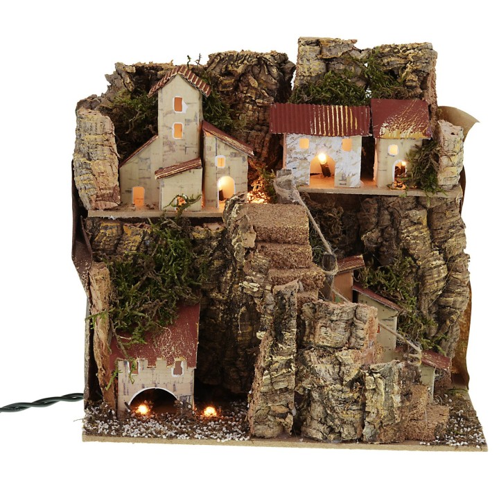 Paesaggio illuminato 20x14xh19 cm