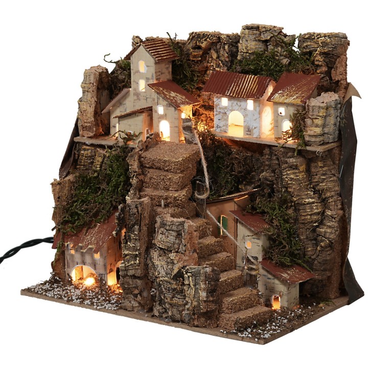 Villaggio illuminato 20x14xh19 cm