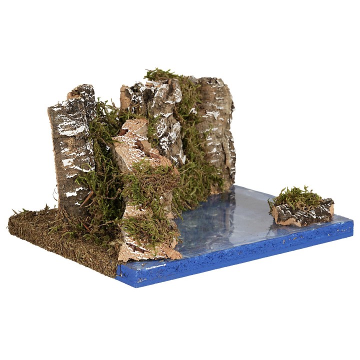 Section of sea with cliff cm 19x15x12 h