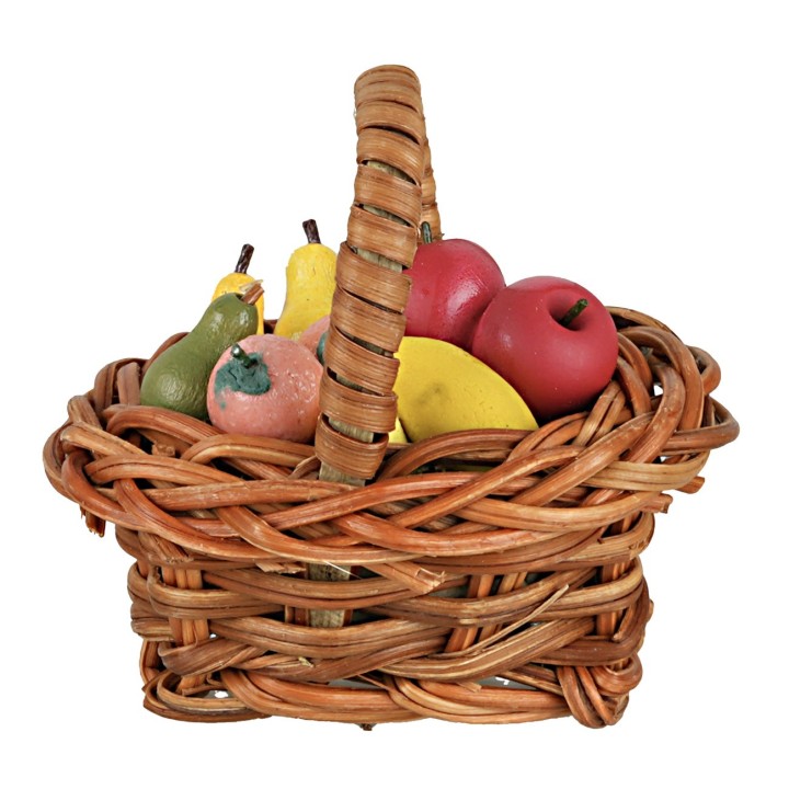 Basket with assorted fruit 5x4x5h cm