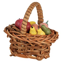 Basket with assorted fruit 5x4x5h cm