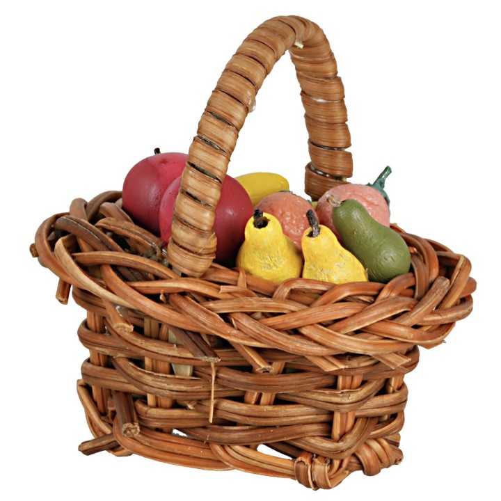 Basket with assorted fruit 5x4x5h cm