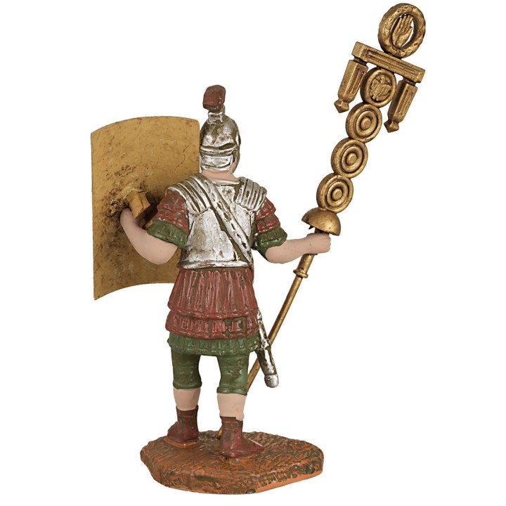 Roman legionary with shield and signum, Oliver series, 10 cm