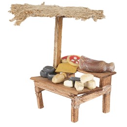 Puesto con pizzas y quesos cm 13x11,5x12 h
