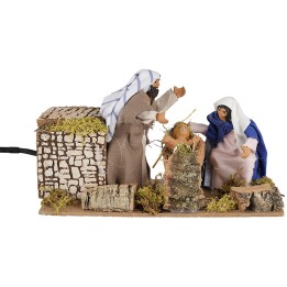 Moving nativity 12 cm