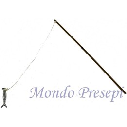 Canna da pesca con pesce