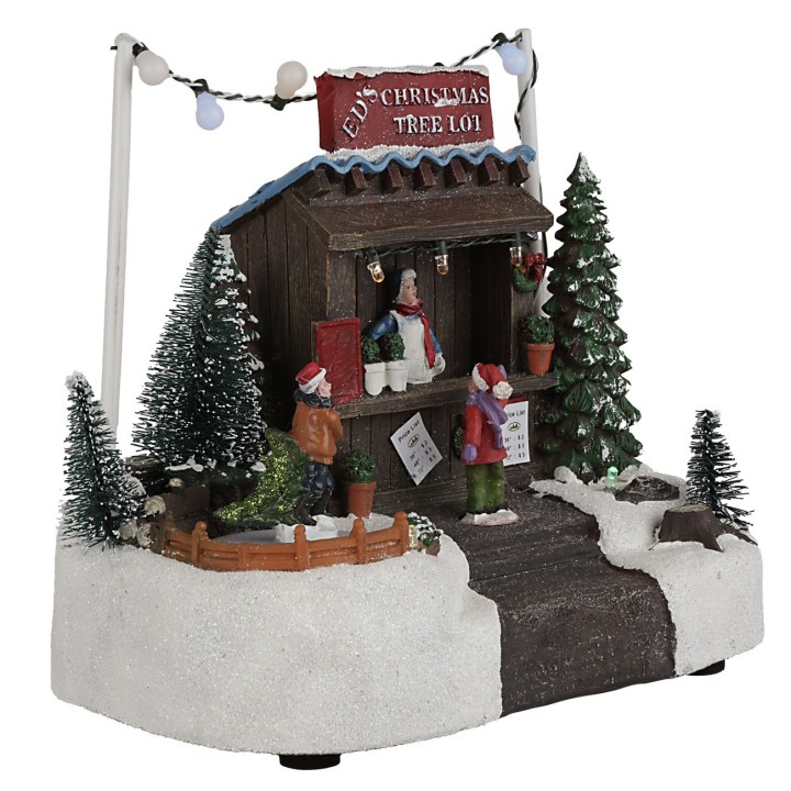 Escenario navideño con puesto completo de luces y sonidos cm