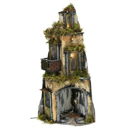 Corner village in Neapolitan style complete with lights