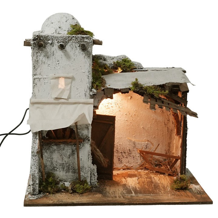 Casa árabe iluminada con establo 28,5x21xh28,5 cm