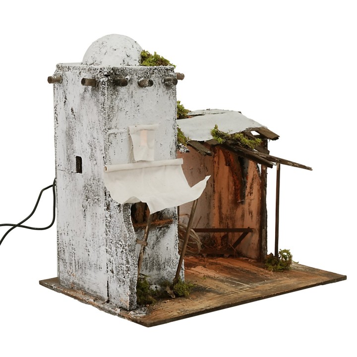 Casa araba illuminata con stalla 28,5x21xh28,5 cm