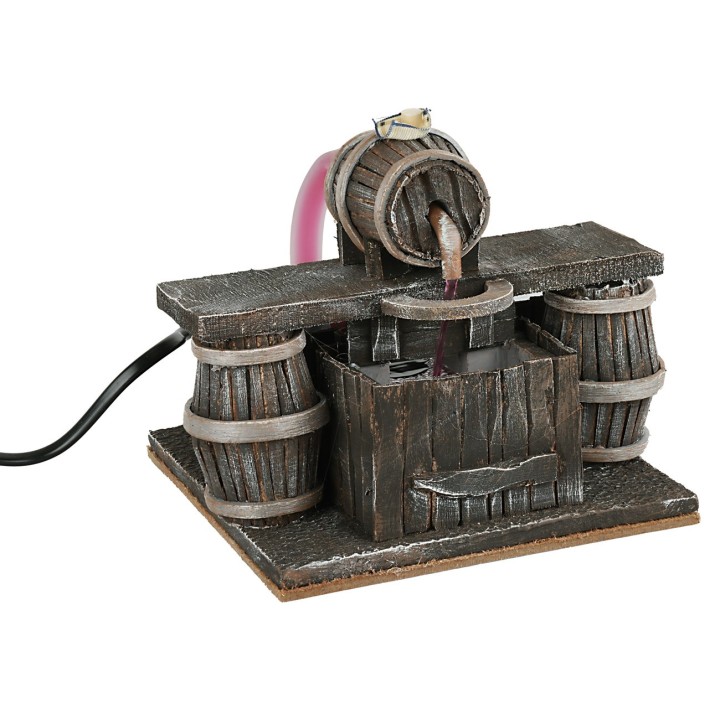 Osteria con botte che eroga vino cm 14x14,5x14h