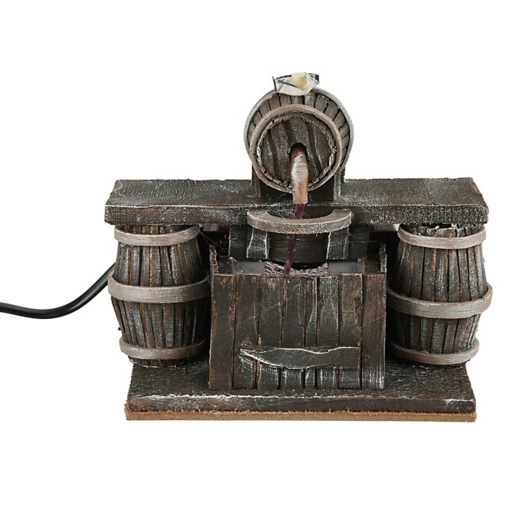 Taberna con un barril que dispensa vino cm 14x14,5x14h