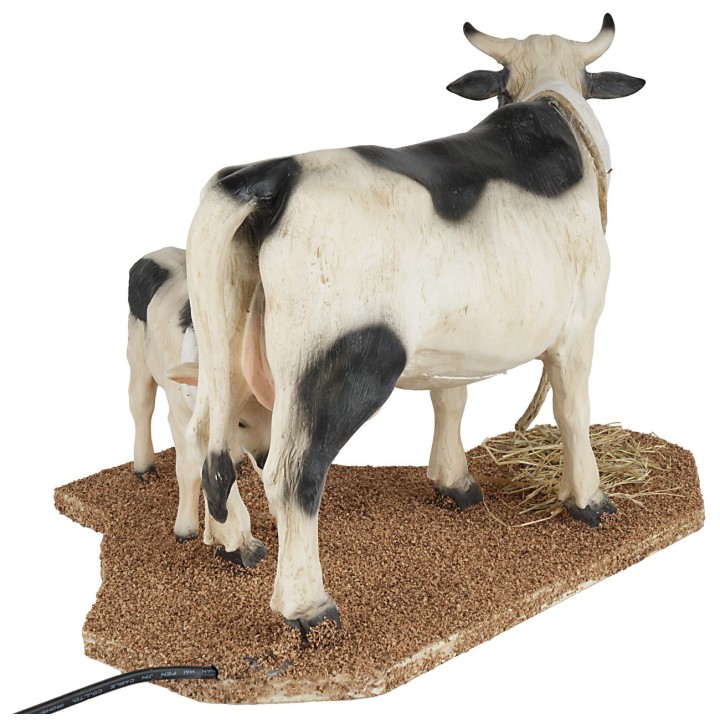 Mucca con vitello in movimento per statue cm 30