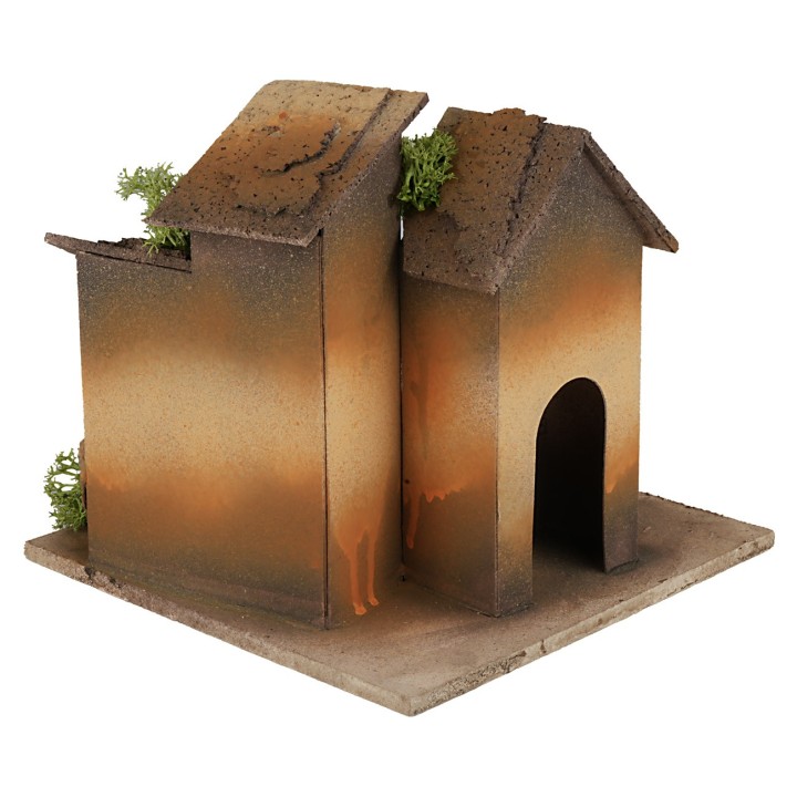 Aldea con paso central cm 15x15x14 h