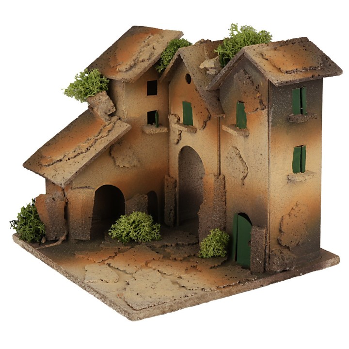 Borgo ad angolo con passaggio cm 15x15x14 h