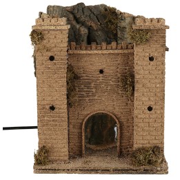 Castello con portone in movimento cm 24x20x29,5 h