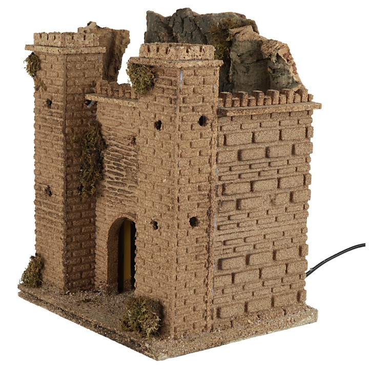 Castle with moving gate cm 24x20x29.5 h