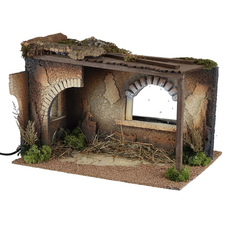 Cabaña con efecto lluvia cm 40x30x28h
