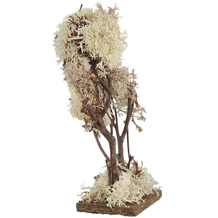 Albero doppio in lichene autunnale cm 20 h