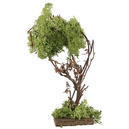 Albero in lichene verde cm 18,5 h