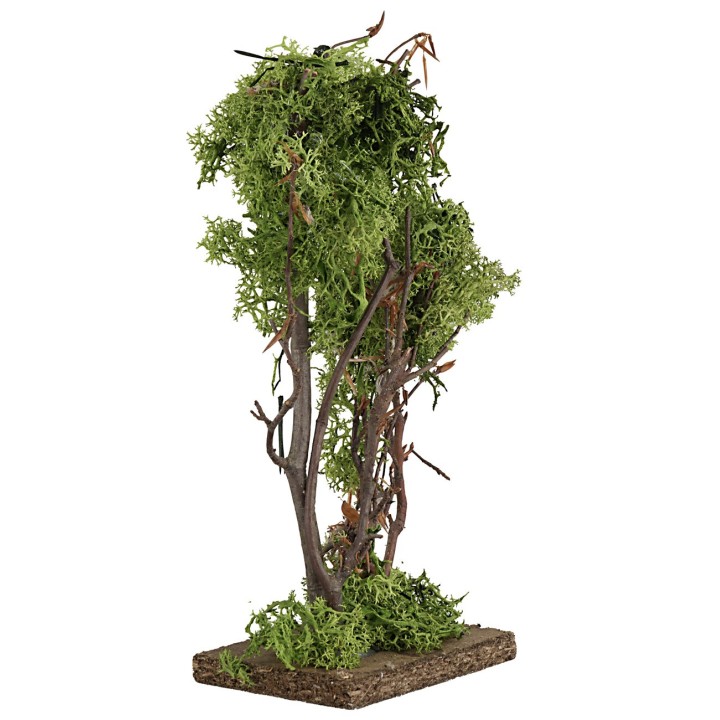 Albero verde doppio in lichene cm 20 h