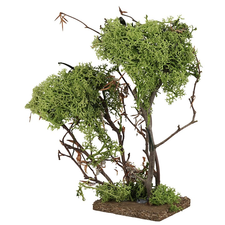 Árbol verde doble en liquen cm 20 h