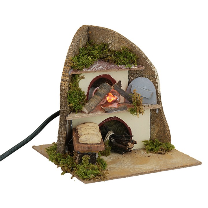 Forno panetteria con fiamma effetto fuoco funzionante cm