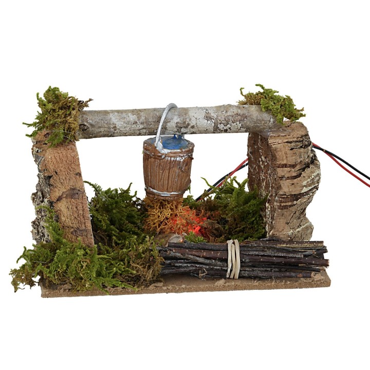 Bivacco con secchio a batterie cm 13,5x9x9 h