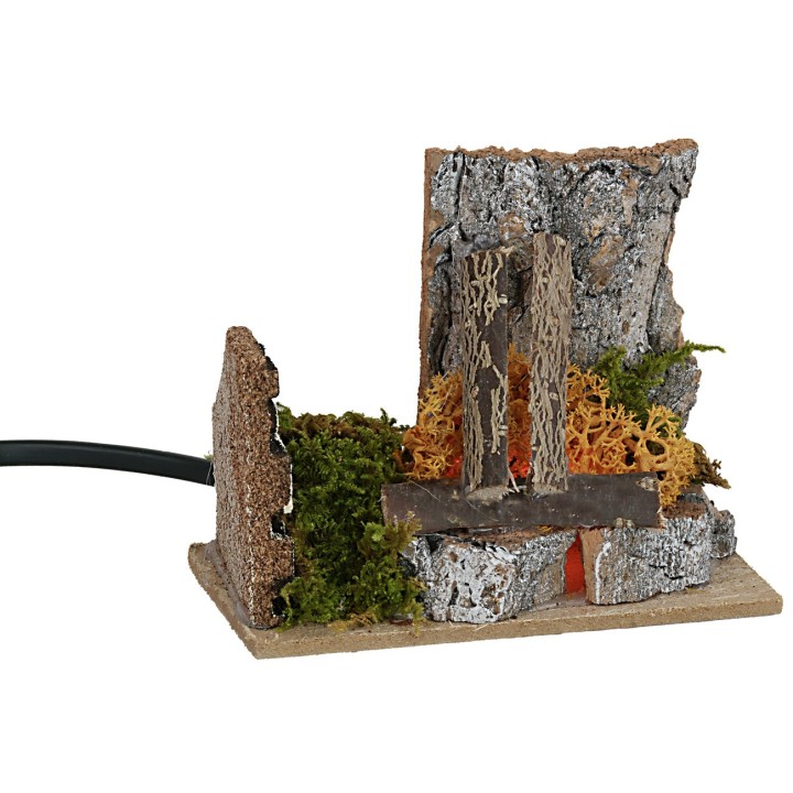 Bivouac con fuego funcionando cm 10x6x8 h