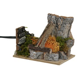 Bivacco con fuoco funzionante cm 10x6x8 h