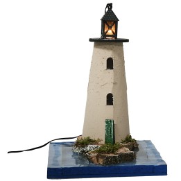 Lighthouse with 3.5v light sea effect cm 13x13x18 h