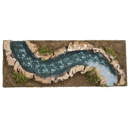 Fiume effetto profondità con curva destra cm 32x12x2 h