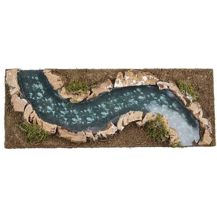 Río efecto profundidad con curva derecha cm 32x12x2 h