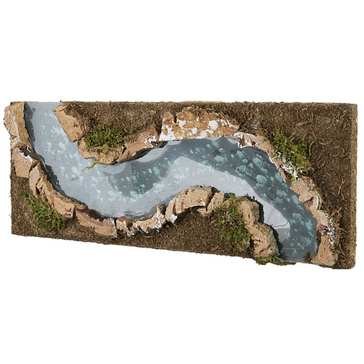 Río efecto profundidad con curva derecha cm 32x12x2 h
