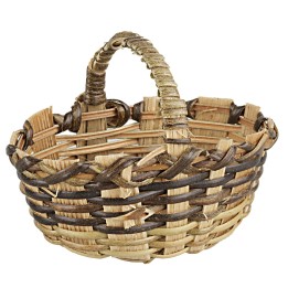 Cesta de mimbre con asa de 6,5 cm