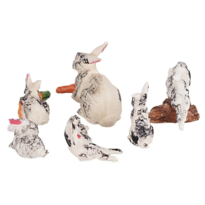 Set de 6 conejos para estatuas de 10 cm
