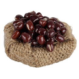 Cesto juta basso con fagioli 4 cm