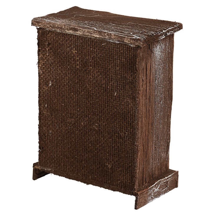 Antiqued wood wardrobe with doors and drawers cm 8x5x11 h