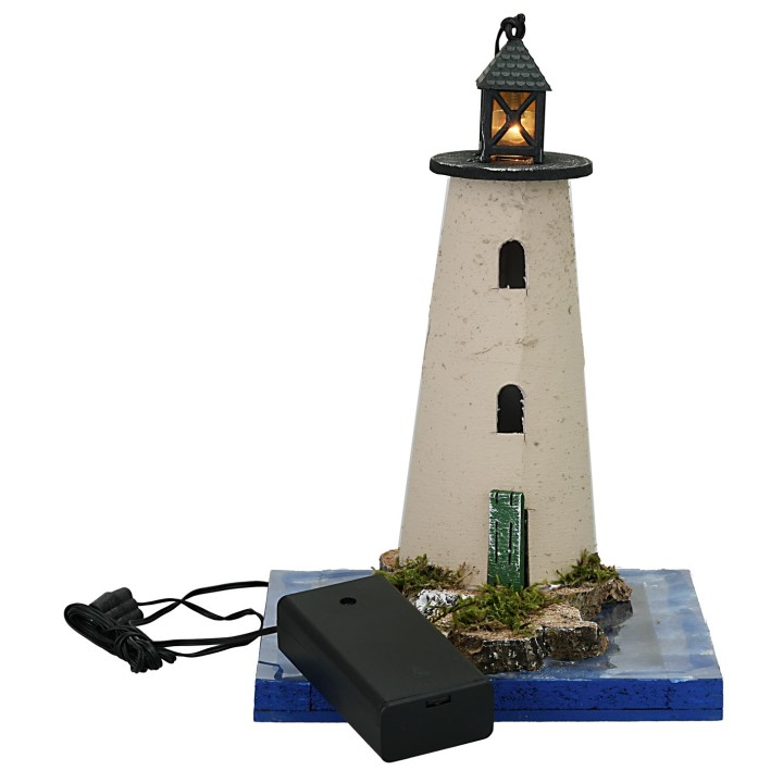 Lighthouse with 3.5v light sea effect cm 13x13x18 h