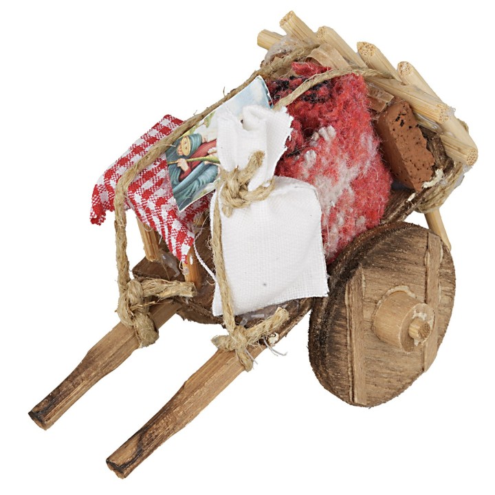 Carrito del desalojo de madera cm 8x6,5X6 h