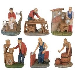 Set 6 artesanos 10 cm para belén