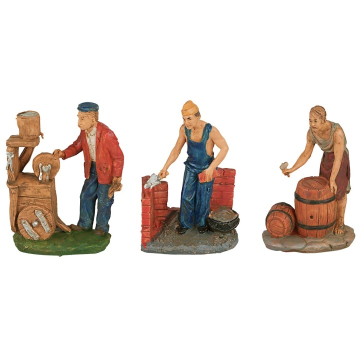 Set 6 artigiani 10 cm per presepe