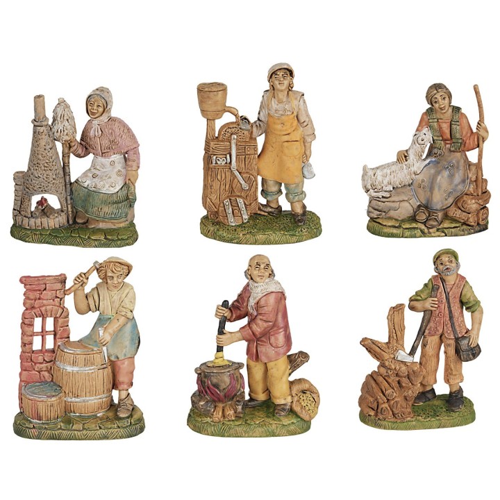 Set of 6 artisans series 10 cm lux