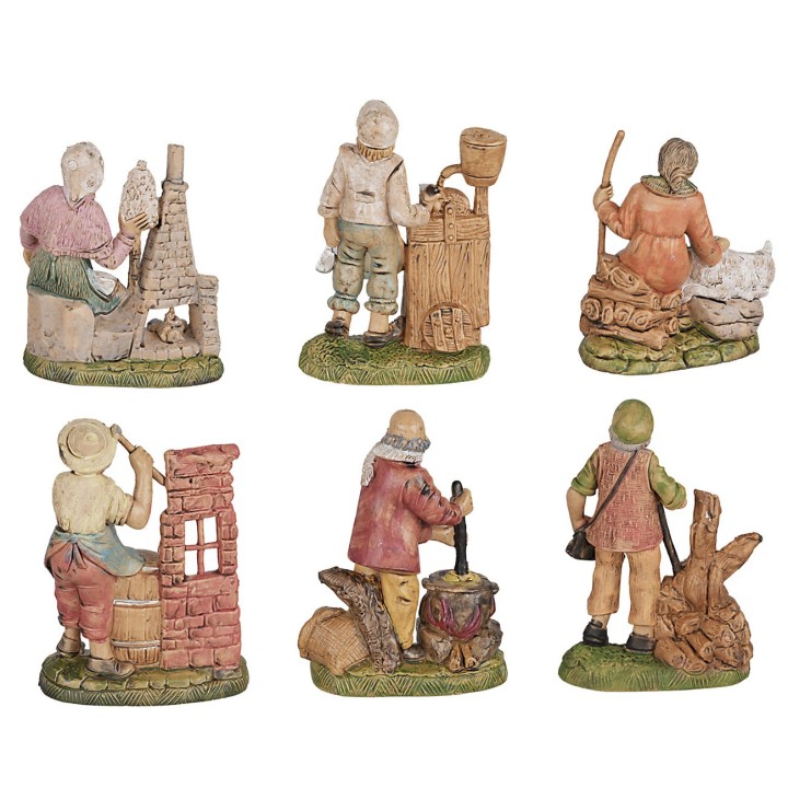 Set of 6 artisans series 10 cm lux