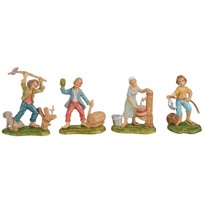 Set of 12 PVC shepherds 8 cm