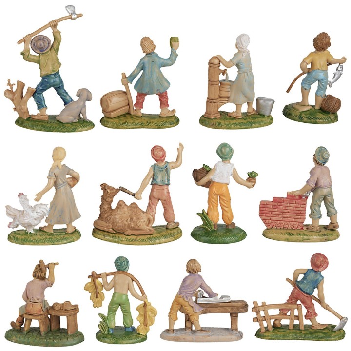 Set of 12 PVC shepherds 8 cm