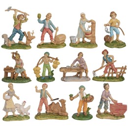 Set of 12 PVC shepherds 8 cm
